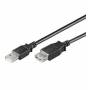Wentronic - Goobay USB 2.0 Hi-Speed Verlngerungskabel, Schwarz, 0.6 m - USB 2.0-Stecker (Typ A) > USB 2.0-Buchse (Typ A) (68625)
