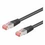 Wentronic - Goobay CAT 6 Patchkabel, S/FTP (PiMF), Schwarz, 15 m - LSZH halogenfrei, Kupfer (68695)