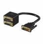 Wentronic - Goobay - DVI-Splitter - DVI-D (M) - DVI-D (W) - Flgelschrauben - Schwarz (68740)