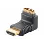 Tecline - Wentronic Goobay HDMI Winkeladapter, HDMI Standard-Stecker (Typ A), Schwarz - HDMI A-Stecker>HDMI A-Buchse (68782)