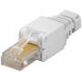 Goobay - Wentronic Goobay CAT 5e UTP werkzeugfreier RJ45 Netzwerk-Stecker, Wei� - f�r flexible und starre Innenleiter, AWG 24-