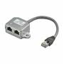 Wentronic - Goobay Kabel-Splitter (Y-Adapter) - Beschaltung CAT 5 Ethernet + ISDN, geschirmt (68909)