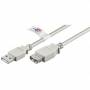 Wentronic - Goobay USB 2.0 Hi-Speed Verlngerungskabel mit USB Zertifikat, Grau, 5 m - USB 2.0-Stecker (Typ A) > USB 2.0-Buchse (Typ A)