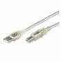 Wentronic - USB AB 300 HiSpeed 2.0 3m - USB A - USB B - Mnnlich/mnnlich - Transparent (68973)