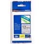 Brother - Schriftbandkassette Brother 12mm silber matt./sw TZEM-931