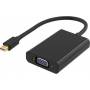 Deltaco - DP-VGA13 Videokabel-Adapter 0,25 m mini DisplayPort VGA Schwarz (DP-VGA13)