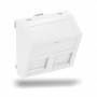 Obo Bettermann - DTS-2C RW1, Wei, Polycarbonat, Schraubenlos, RJ-45, 45 mm, 14,8 x 19,3 mm