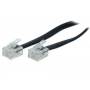 Shiverpeaks - S-Conn 6m RJ11 6m Negro, Transparente cable telefnico