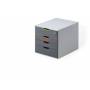 Durable - Plastique Gris, Multicolore bac de rangement de bureau