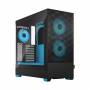 Fractal Design - Pop Air RGB Cyan Core TG Clear Tint, Tower-Gehuse