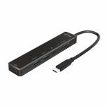 Docking Station - USB-C Travel Easy Dock 4K HDMI + Power Delivery 60 W - Verkabelt - USB 3.2 Gen 1 (3.1 Gen 1) Type-C - 60 W - Schwarz - MicroSD (