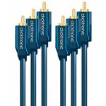 Clicktronic - ClickTronic Casual Series - Video/Audio Cable - RCA x 3 (M) to RCA x 3 (M) - 10m - Dual Insulation