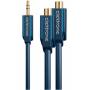 Clicktronic - ClickTronic 3.5mm-2x RCA, 0.1m 0.1m 3.5mm 2 x RCA Blue audio cable