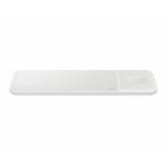 Samsung - Wireless Charger Trio EP-P6300 - Induktive Ladematte + AC-Netzteil - Fast Charge - wei - fr Galaxy Buds Live, Note2