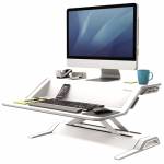 Fellowes Lotus Sitz-steh Wei - Lotus Sit Stand Workstation LCD Screen/Keyboard/Mouse Stand - White [EN Version German Keyboard]