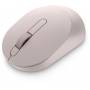 Dell - MS3320W - Maus - optische LED - 3 Tasten - kabellos - 2.4 GHz, Bluetooth 5.0 - kabelloser Empfnger (USB) - Ash Pink (MS332