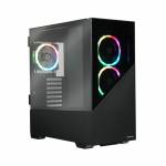 Enermax - K8 - Midi Tower - PC - Schwarz - ATX - micro ATX - Mini-ITX - SPCC - Gehrtetes Glas - Gaming (ECA-EK8-BB-ARGB)