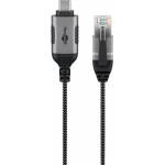 Goobay - Goobay 74407 cambiador de gnero para cable USB 3.1 type A RJ45 Negro, Plata