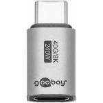 Wentronic - Goobay 74447 cambiador de gnero para cable USB-C Plata