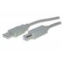 No-name - USB 2.0 A > B (ST-ST) 1,8m Adapterkabel Grau