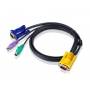 Aten - DIGITUS Octopus - Tastatur- / Video- / Maus- (KVM-) Kabel - SPDB, 15-polig (M) - PS/2, 6-polig, HD-15 (M) - 3 m (2L-5203P) [DE-Version, German Keyboard]