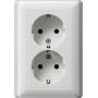 Gira - GIRA Einsatz Doppelsteckdose System 55, Standard 55, E2, Event, Event Klar, Event Opak, Esprit, ClassiX Sauber-Wei (gl (0