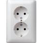 Gira - 078004, CEE 7/3, CEE 7/4, Wei, 250 V, 16 A, 2,5 cm
