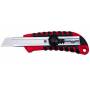 Wedo - Profi-Cutter, Klinge: 18 mm, rot-schwarz aus ABS-Kunststoff mit Gummiauflagen und Feststellschraube (78 5018)