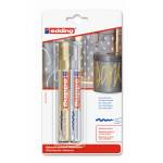 Edding 4-750-2-1-53-54 E-750 / 2 Lackmarker Gold, Silber 2 Mm, - Edding e-750 Oro, Plata