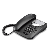Motorola - CT1 - Analoges Telefon - Kabelgebundenes Mobilteil - 20 Eintragungen - Schwarz (107CT1BLACK)
