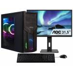 Captiva - CAPTIVA PC Power Starter R80-035 TFT Bundle (Ryzen 5 5600G/ SSD 1TB/ 32768/ DVD-RW/ MSI/ WLAN/ Windows 11 Home 64-bit) - 1000 GB - DV