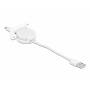 Delock - DeLOCK Easy 45 - USB-Kabel - USB (M) bis Micro-USB Typ B (M) - USB 2.0 - 5 V - 2 A - 50 cm - einziehbar, flach - wei, RAL