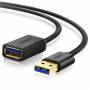 Ugreen - USB-A To Female 3.0 Extension Cable Black 1m