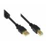 Good Connections - USB2.0 Kabel m.Ferrit A-B schw. 3m