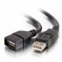 Cables To Go - C2G 2m USB 2.0 A Male to A Female Extention Cable (6.6ft) - USB-Verlngerungskabel - USB (M) bis USB (W) - 2 m - Schwarz