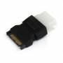 Startech - StarTech.com SATA auf 4-pin LP4 Molex Stromadapter - Netzteil - 15 PIN SATA Power (M) - interne Stromversorgung, 4-polig (W) - S