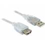Delock - DELOCK USB Verl. A -> A St/Bu 1.80m grau