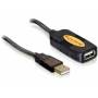 Delock - DELOCK USB Verl. A -> A St/Bu 10.00m aktiv sw