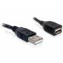 Delock - DELOCK USB Verl. A -> A St/Bu 0.15m sw
