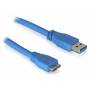 Delock - DELOCK USB3.0 Kabel A -> Micro-B St/St 1.00m blau