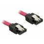 Delock - DELOCK SATA-Kabel SATA III -> SATA St/St 0.50m rot Clips