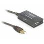 Delock - 解锁 USB Verl.A-> 4x A St/ Bu 10.00m 活性灰色