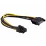Delock - DeLOCK Power SATA 15-pin - 6-pin PCI-E SATA PCI-E Black,Yellow cable interface/gender adapter
