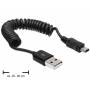 Delock - DELOCK USB Kabel A -> Mini-B St/St 0.20m-0.60m Spiral