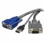 Startech.com - StarTech.com Cable KVM USB VGA 2 en 1 Ultra Delgado - 1,8m