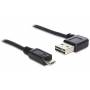 Delock - DeLOCK EASY-USB - USB-Kabel - USB (M) - 5-polig Micro-USB Typ B (M) - 3,0m - 90-Grad-Anschluss - Schwarz (83384)