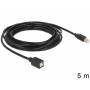 Delock - DeLOCK - USB-Verlngerungskabel - USB Typ B, 4-polig (M) - USB Typ B, 4-polig (W) - 5,0m (USB/USB2.0) - Schwarz (83429)