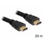 Delock - DeLOCK 20m, HDMI - HDMI 20m HDMI HDMI Black HDMI cable