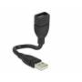 Delock - DELOCK USB Verl.A -> A St/Bu 0.15m ShapeCable sw