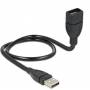 Delock - DELOCK USB Verl.A -> A St/Bu 0.50m ShapeCable sw